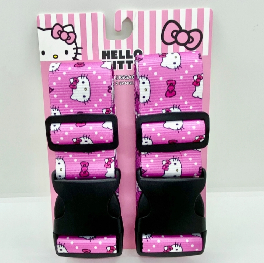 NWT Hello Kitty Set Of 2 Luggage Straps